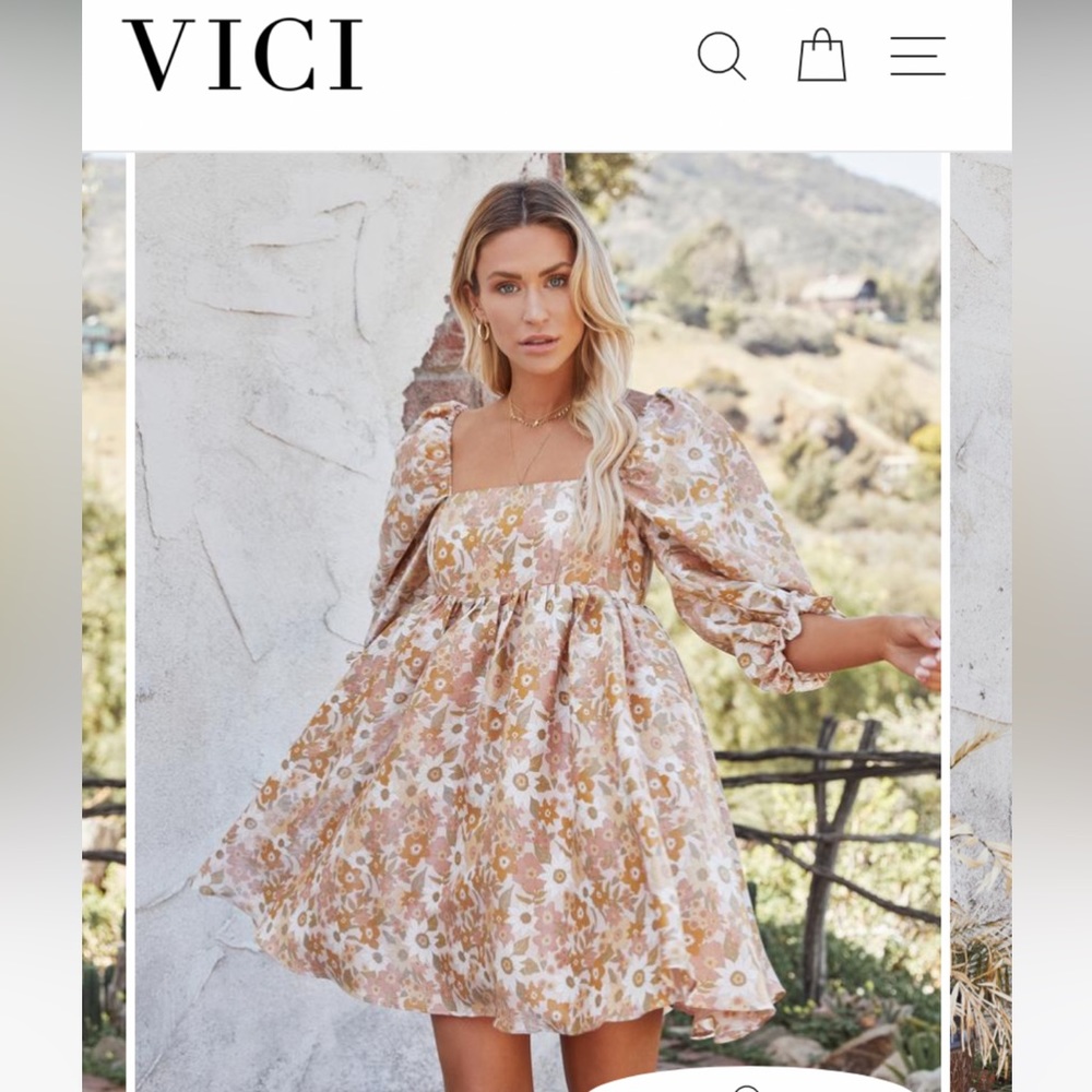 Vici Babydoll Floral Dress